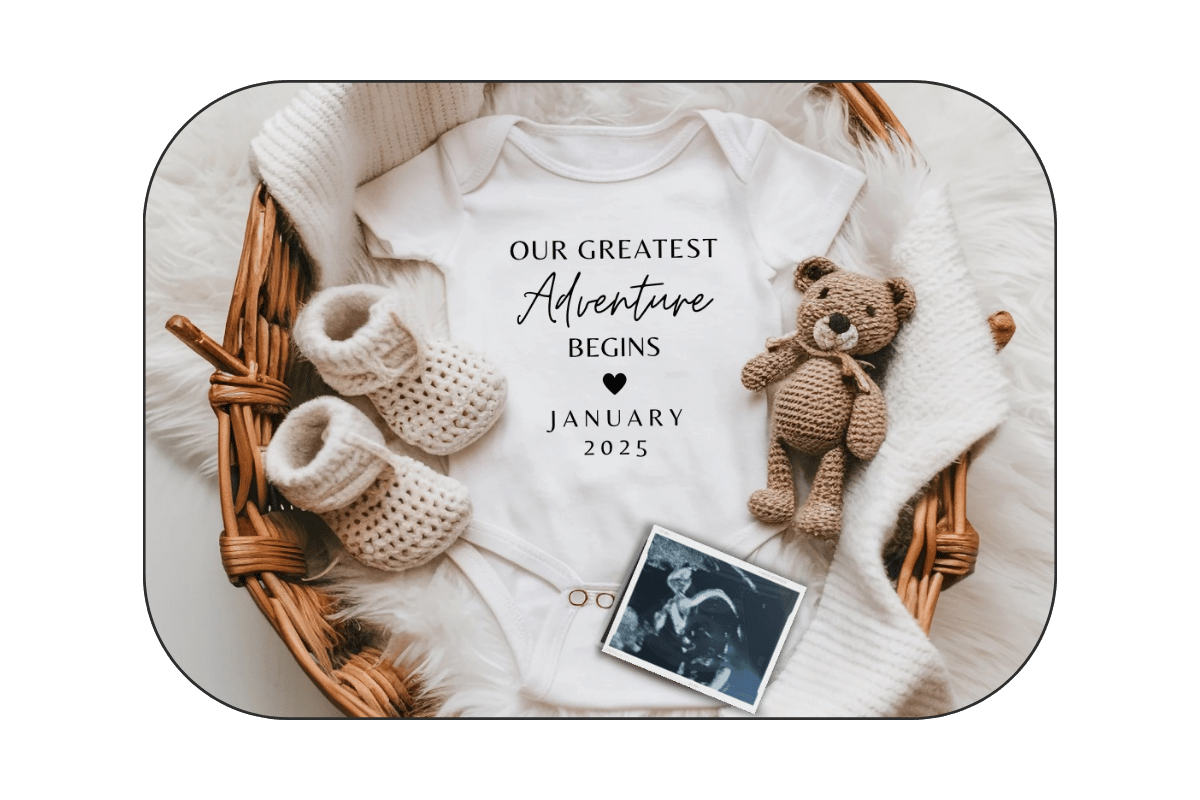 Baby announcement photo